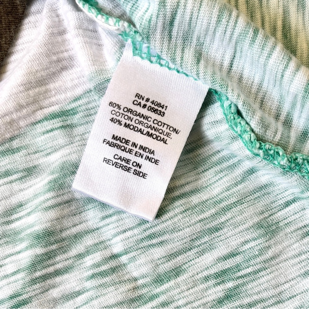 Aventura eco organic cotton modal white red green brown colorblock tank top - Picture 10 of 13